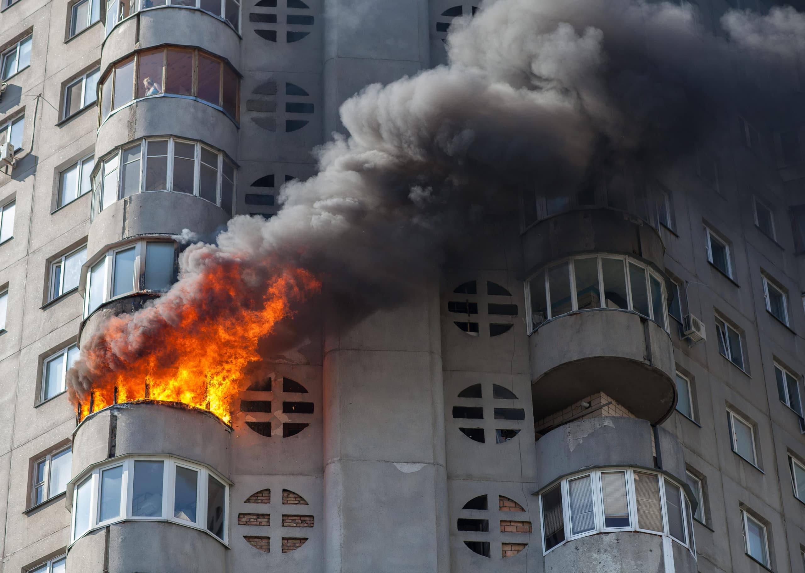 A residential structure fire in progress