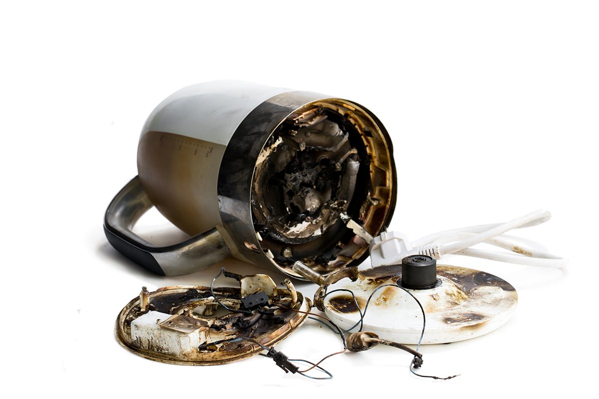 ESI engineer documenting findings from an appliance failure investigation